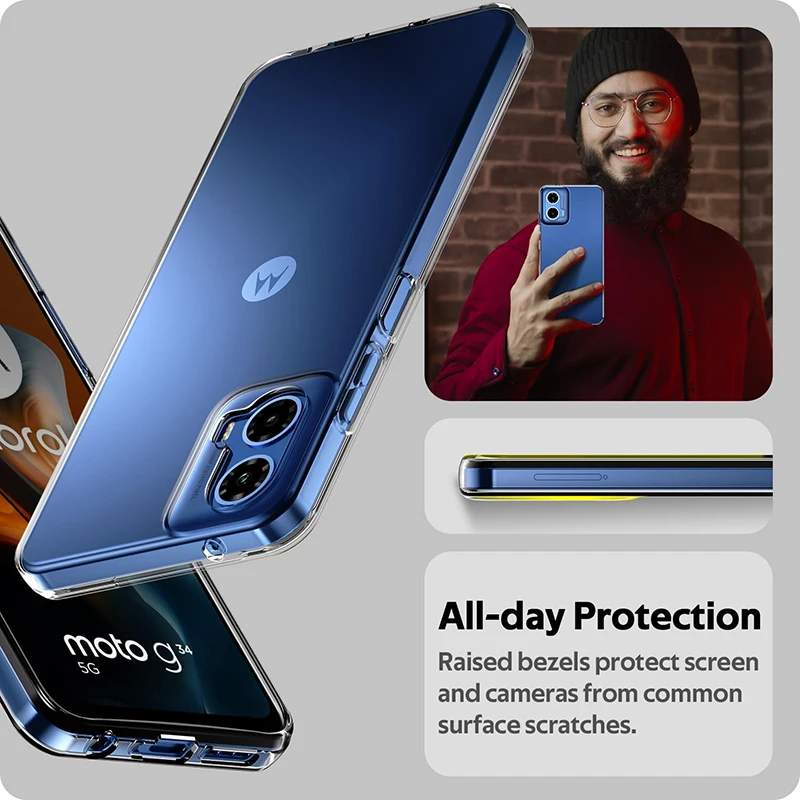 Silicone Soft Clear Case For Motorola Edge 50 40 30 20 Pro Lite G24 G54 G84 G53 G73 G13 G62 G52 G42 Transparent Cover phone case phone protector cover