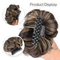 Pince à griffes sur cheveux en désordre, postiche synthétique ondulée, Chignon Donut Updo, Extensions capillaires pour femmes et filles 2