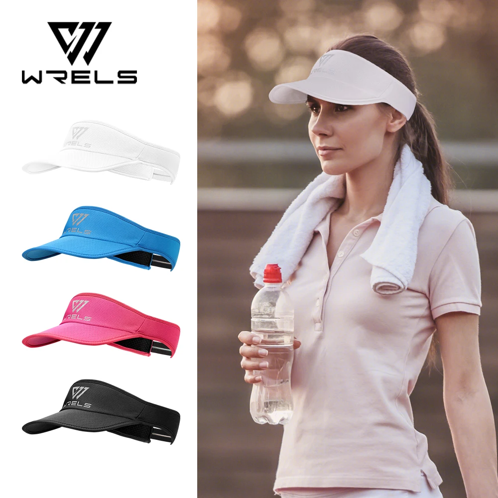 WRELS Summer Sun Hats Sun Protection Hat Outdoor Sports Golf Hats Top-Empty Visor Empty Breathable Anti-UV Adjustable Cool Cap tennis caps yoga baseball hats