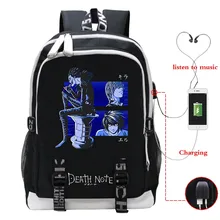 

Fashion Death Note Anime Backpack Travel Manga Usb Bagpack Women Laptop Mochila for Teenager Death Note School Bag Men Rucksack