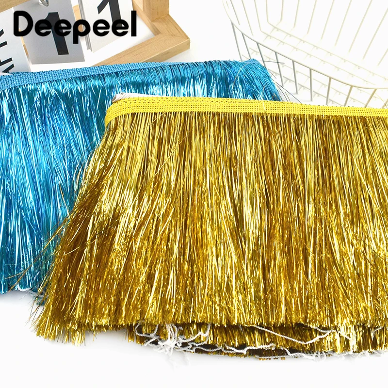 10M 10/15/20cm 반짝이는 태슬 프린지 레이스 트림, 라틴 드레스, 커튼, 소파, 의류 장 프린지, 바느질 공예, 원단 용품