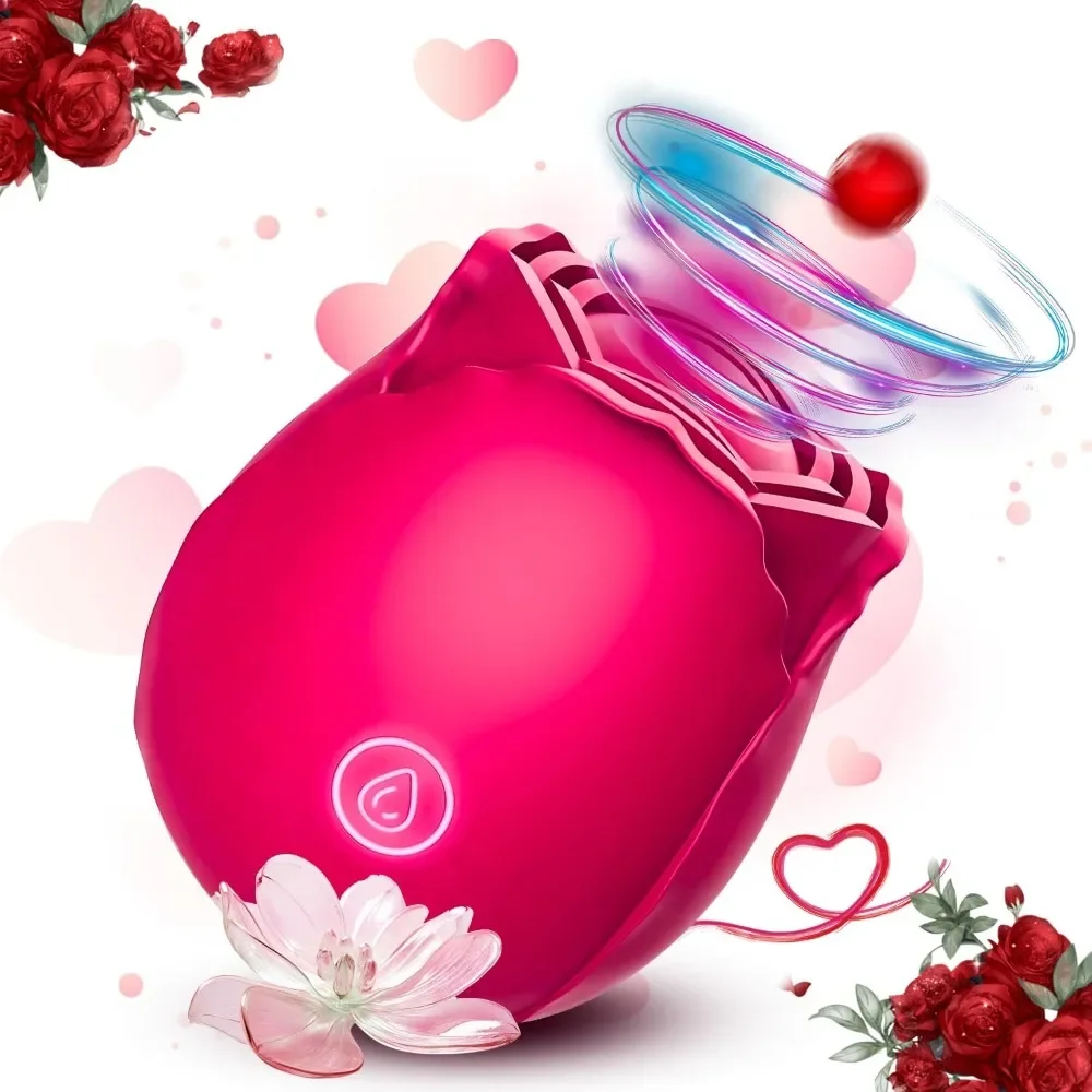 Leistungsstarke Saugen Rose Vibrator Spielzeug für Frauen Vakuum Stimulator Oral Nippel Klitoris Sauger Weibliche Sex Spielzeug Waren für Weibliche Erwachsene 1