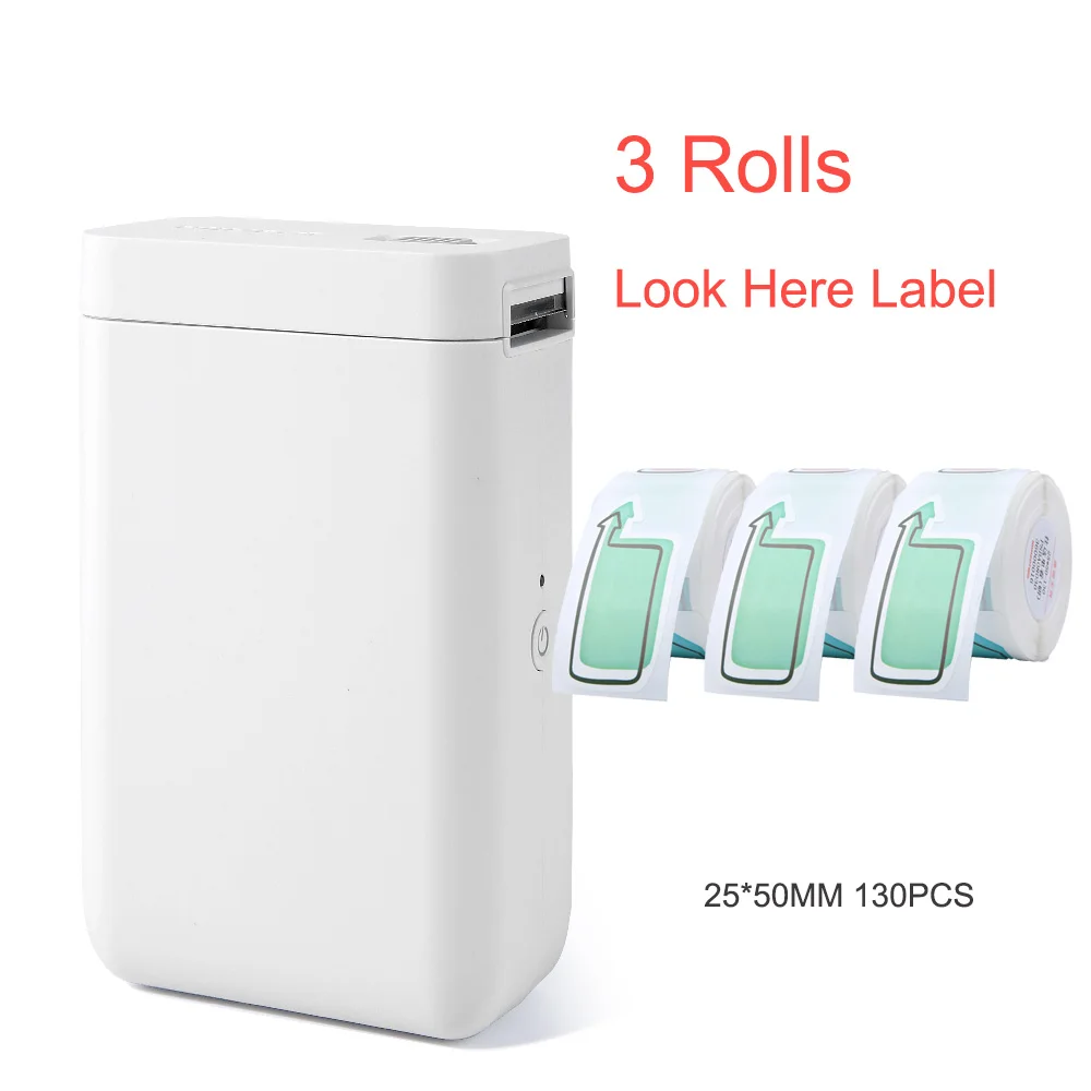 mini printer for phone D101 Mini Thermal Label Sticker Printer Inkless Portable Plus Pocket Label Maker for Smartphone Printer Color Machine pocket photo printer Printers