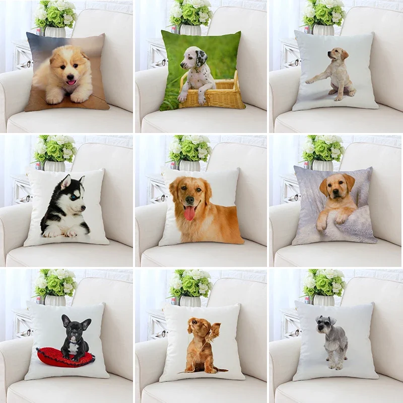 

Cute Dog Animal Cushion Cover Pillow Cover Kids Gift Cartoon Print Sofa Party Car Bedding Sofa