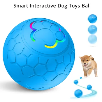 Giocattoli interattivi elettrici della palla del cane con i prodotti per animali domestici rotanti che rimbalzano che cambiano colore del cane della palla intelligente in movimento automatico del LED Lilght