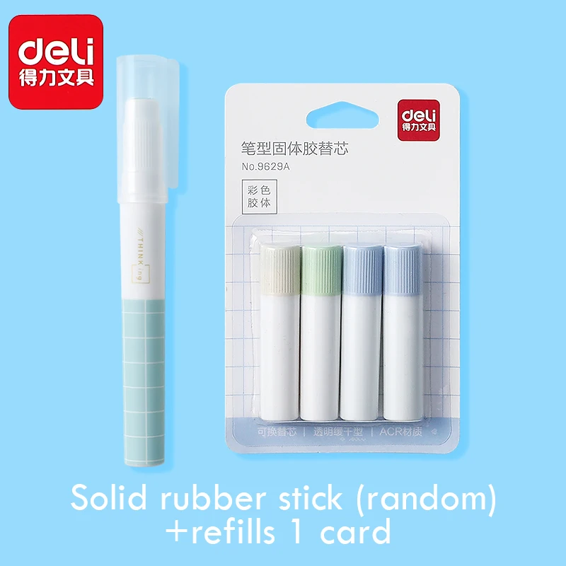 Deli Refillable Solid Glue Stick Quick Drying Strong Adhesive Nontoxic Washable Safe Office School Stationery Supplies 2