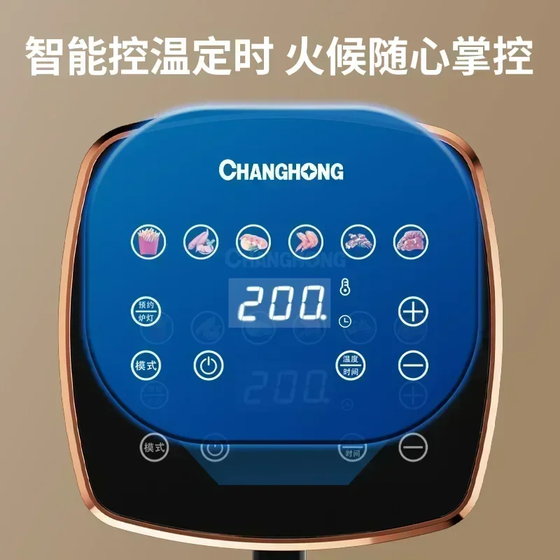 AirFryers oil-free fryer. Hot air. Electric. With visual window. Touch screen. Home use. AirFryers machine. Versatile appliance. 3