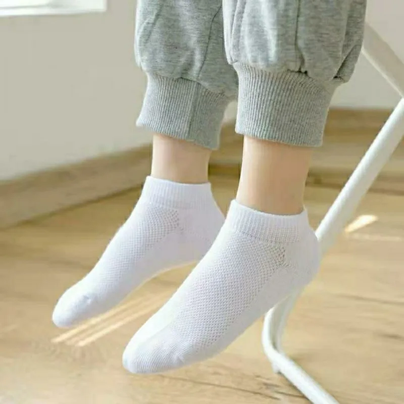 Kids Socks Children Socks Cotton Summer Boy Girl Baby Fashion Cute Cartoon Breathable Soft Mesh For 1-12Y Teen Kids Casual Sock 5 Pairs/Lot