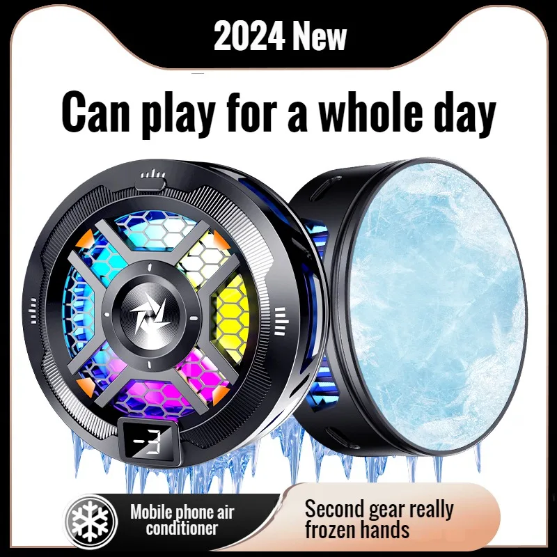 Phone Cooler Mobile Phone Magnetic/ Back-Clip 2 In 1 Semiconductor Radiator RGB Light IOS Android PUBG LOL Game Cooler