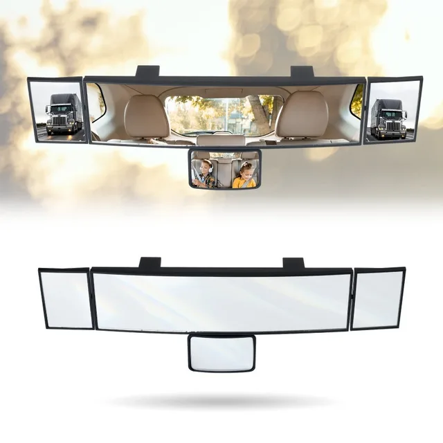 Adjustable Wide-view Rearview Mirror In The Car Wide Angle Panoramic Assisting Interior Clip On Convex Rear View Mirror For auto