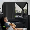 Double Layer Car Sun Shade Side Window CurtainCar Magnetic Front Rear Window Curtain UV Protection Mesh Curtains Accessories 2