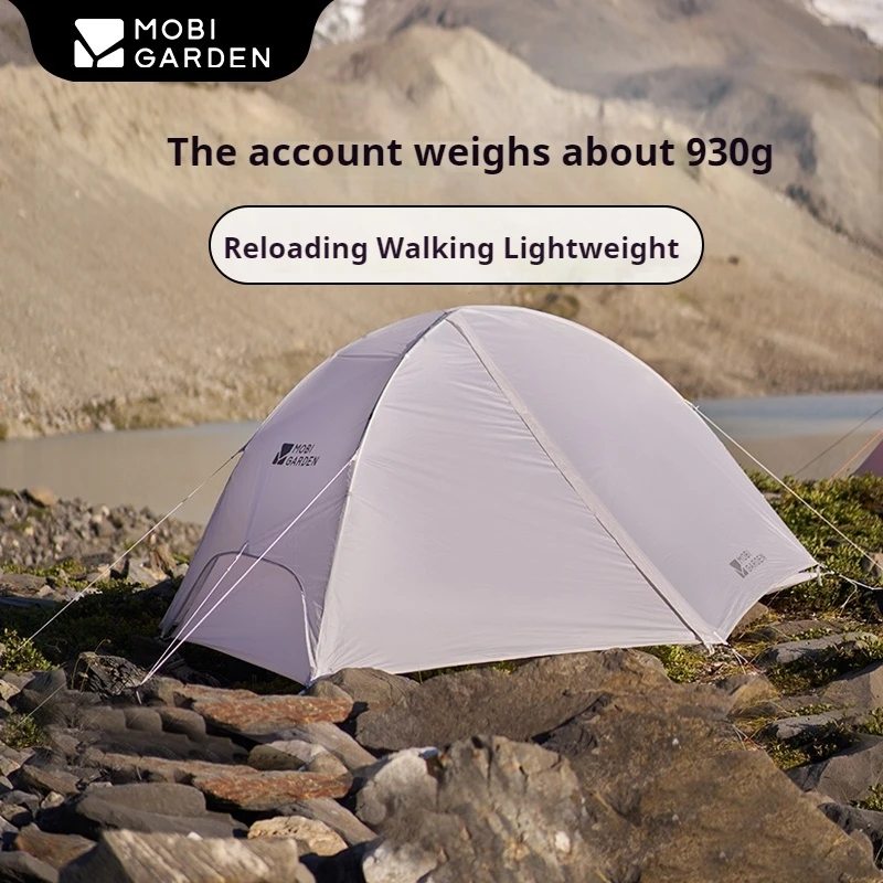 MOBI GARDEN Ultralight Hiking Tent 1 Person 15D 20D 30D 68D Nylon Waterproof Single Tent Camping Outdoor Travel UL FFP Pole