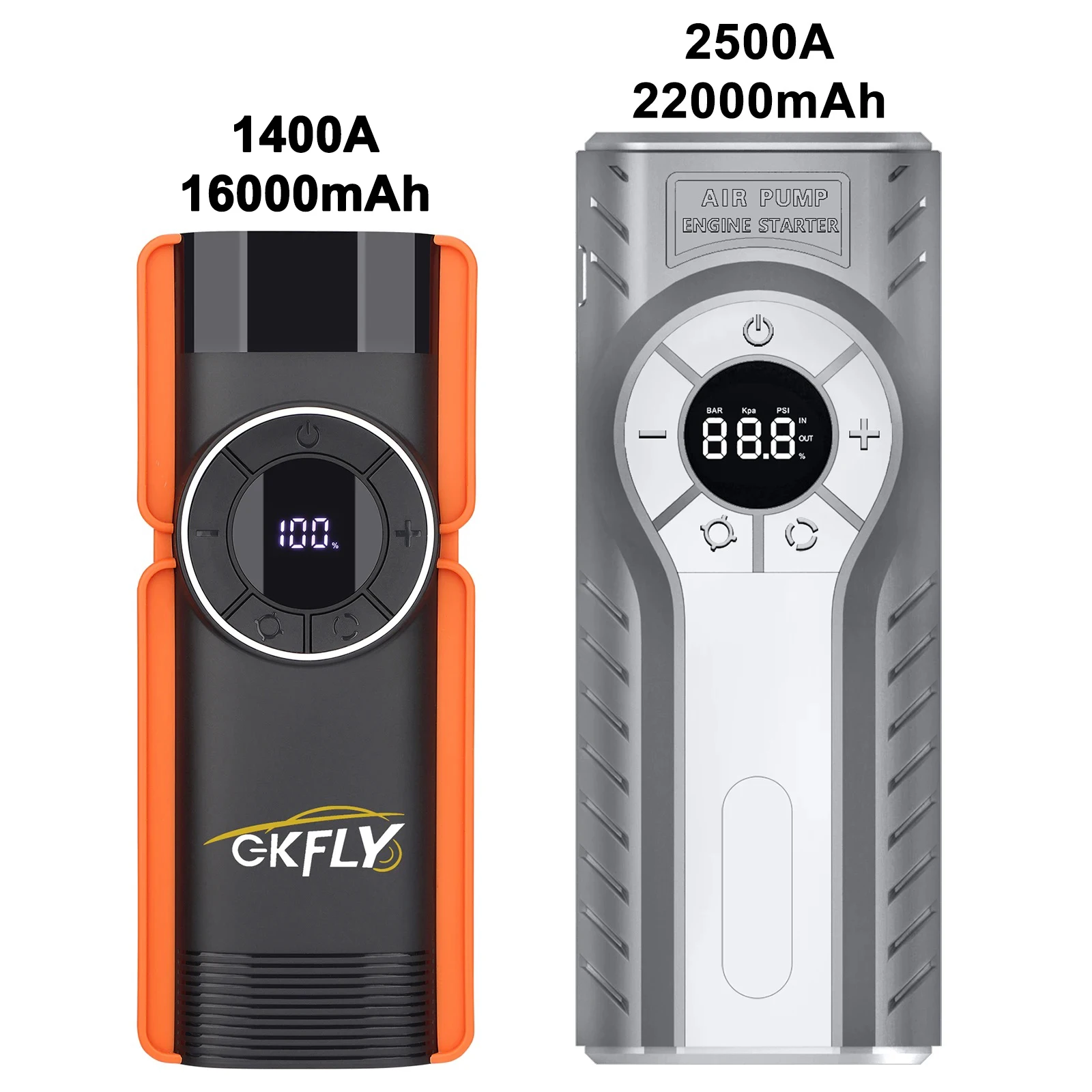 Car Jump Starter Jump Starter Car Battery Charger Portable Battery Charger GKFLY 4 In 1 1400A Jump Starter Power Bank 150PSI Air Compressor Tire Pump Portable Charger Car Booster Starting Device