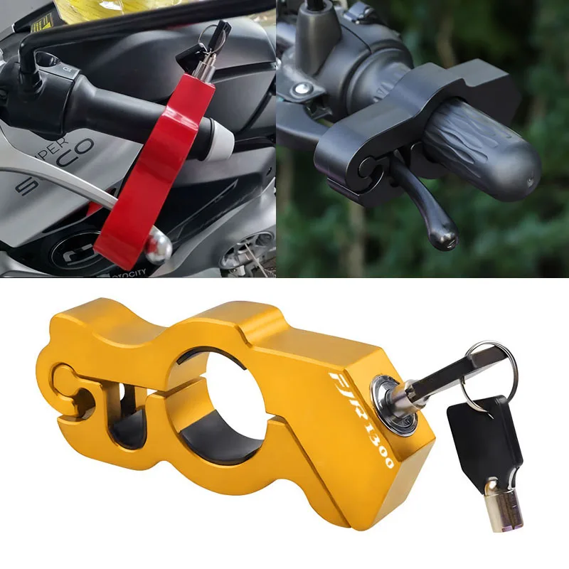 

For YAMAHA FJR1300 fjr1300 yamaha Motorcycle Handlebar Lock Handlebar Brake Handle Solid Lock Imitating Steal Lock Pull Theft