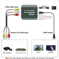 1080P AV RCA To HDMI Composite Adapter AV to HDMI Audio Video Converter with USB Cable For HD TV BOX VHS VCR DVD N64 Wii PS1/2/3
