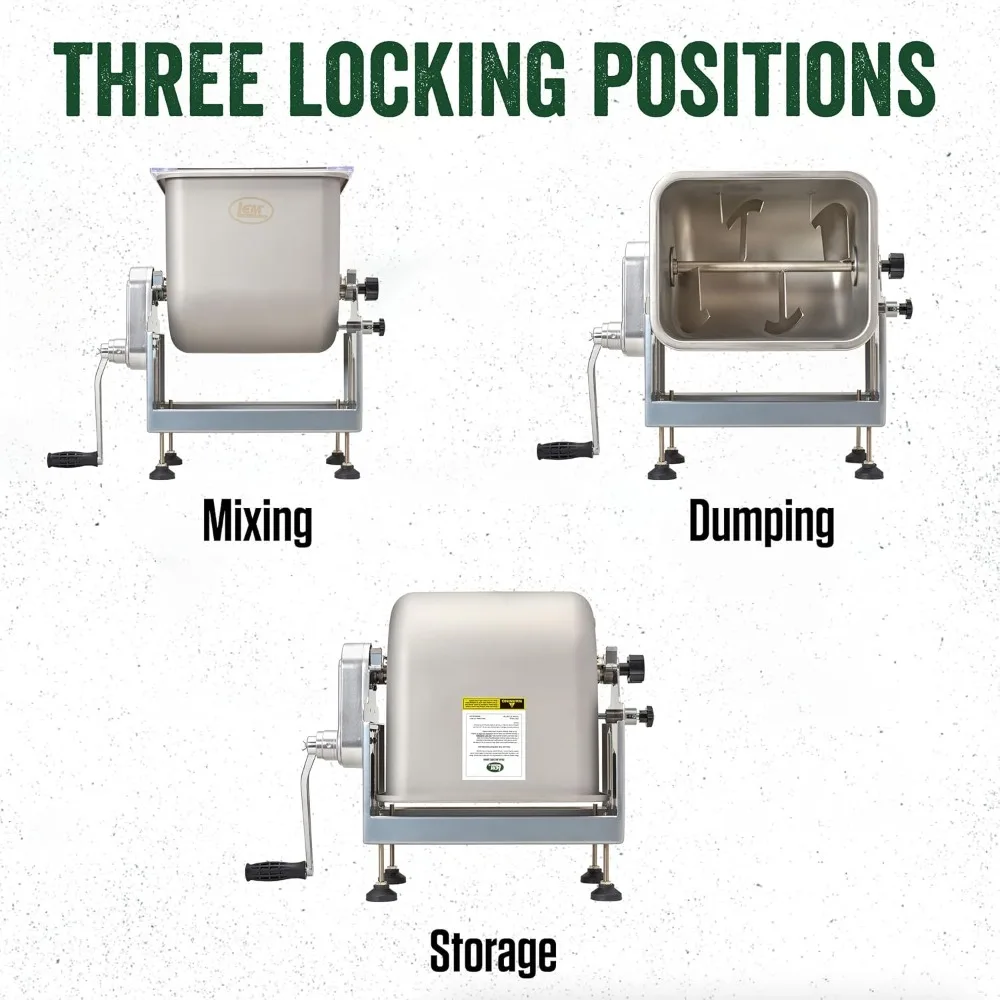 50 Pound Capacity Tilt Meat Mixer, Stainless Steel, Motor or Grinder Not Included 3