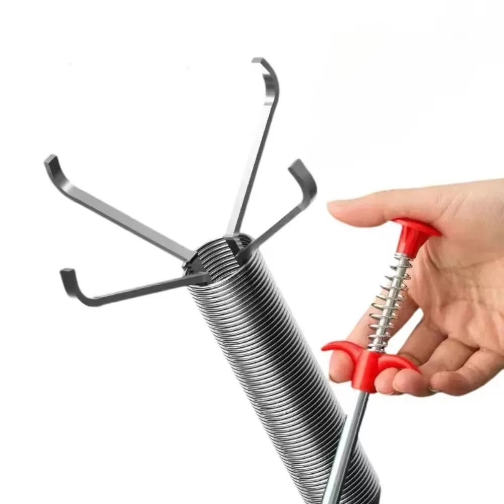 60cm Spring Pipe Dredging Tools Drain Snake Drain Cleaner Sticks Clog Remover for Kitchen Sink