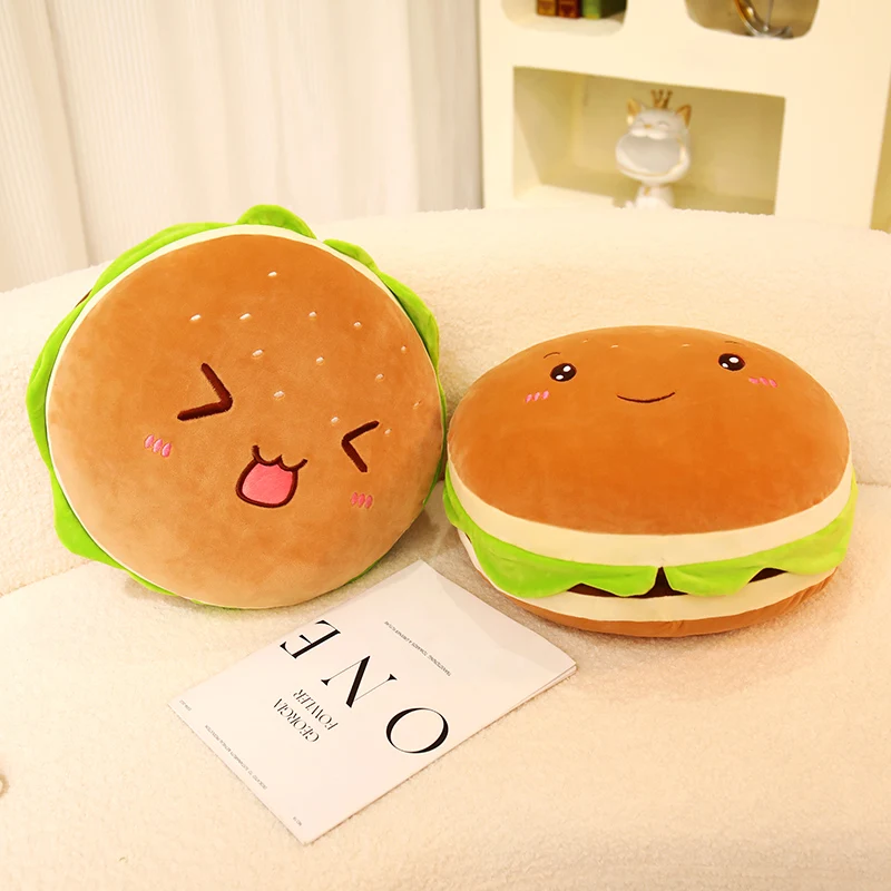 Simulation Hamburger Fries Children Girl Doll Hamburger Fries Plush Toy Pizza Snack Pillow Sofa Ornaments Toy