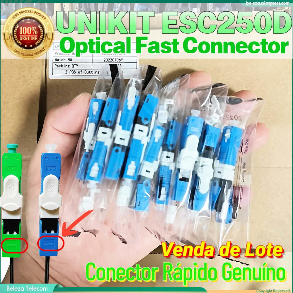 

300 шт./партия, одномодовые волоконно-оптические соединители UNIKIT ESC250D SC APC FTTH SM