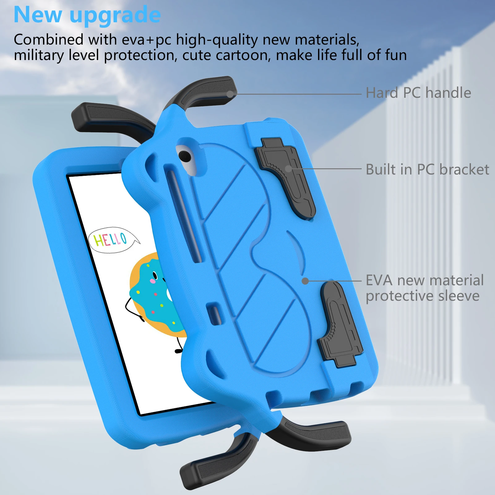 Kids Shockproof Case with Handle and Kickstand
