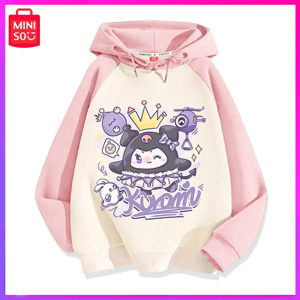 

2023 Miniso Sanrio Kuromi, новинка, Осенний милый мультяшный цвет, фотография, для студентов, пара, розовый, день рождения, рождественские подарки для девочек и мальчиков