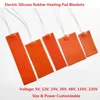 5V 12V 24V 110V 220V 380V Electric Silicone Rubber Heating Pads Blankets Sticker Heated Plate Mat Flexible Waterproof 3D Printer 1
