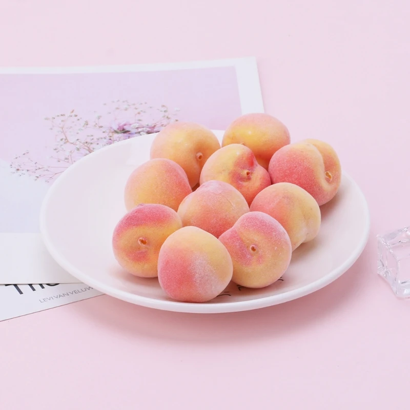 Simulation Artificial Peach 20pcs artificial fruits and vegetables For Fake Fruit Disply Home Party Decor