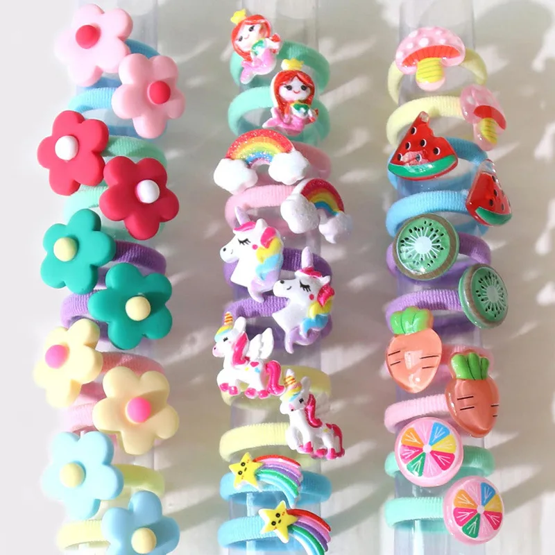30-Piece Cartoon Baby Hair Bands - No Tug Style
