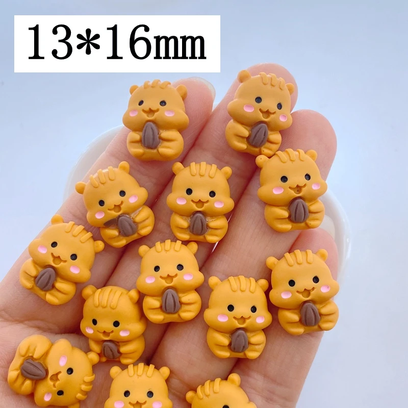 20Pcs New Cute Mini Squirrels And Nut Fruits Series Flat Back Resin Scrapbooking DIY Jewelry Craft Decoration Accessories