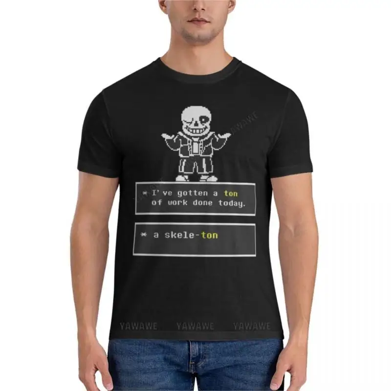 

Классическая мужская футболка Undertale Sans, Забавные футболки с графическим рисунком, мужские футболки, футболки большого размера