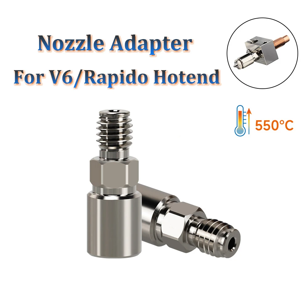 

For V6 Hotend Copper Plated High Flow Nozzle Adapter For V6 /V6 Pro Rapido Hotend Extension Nozzle Heated Block Connector