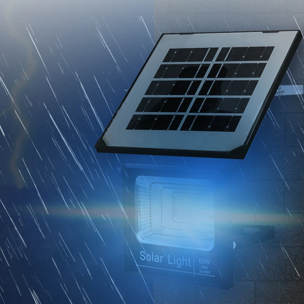 Solar Powered Outdoor Street Light IP67 Waterproof Smart Wall Light Flood Light Light Sensor Spot Lights for Garden Courtyard