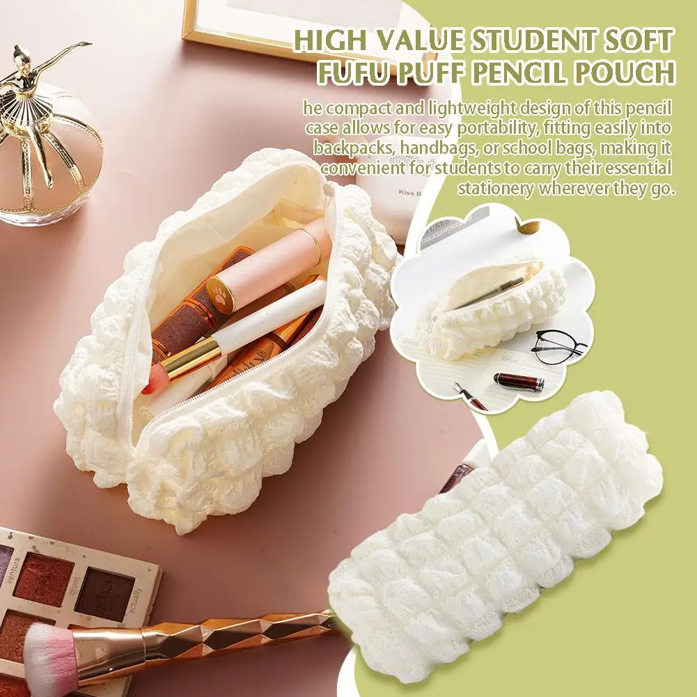 

Pen Bag Ins Korean Version With High Appearance Student Box Capacity Large Makeup Store Bag Soft Pencil Stationery Case R7B7