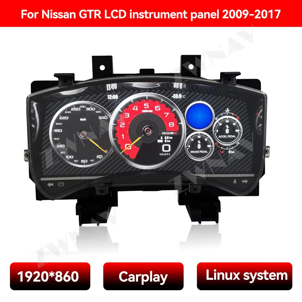 2-piece Set Car Radio For Nissan GT-R GTR R35 2007-2017 Car Dashboard ...