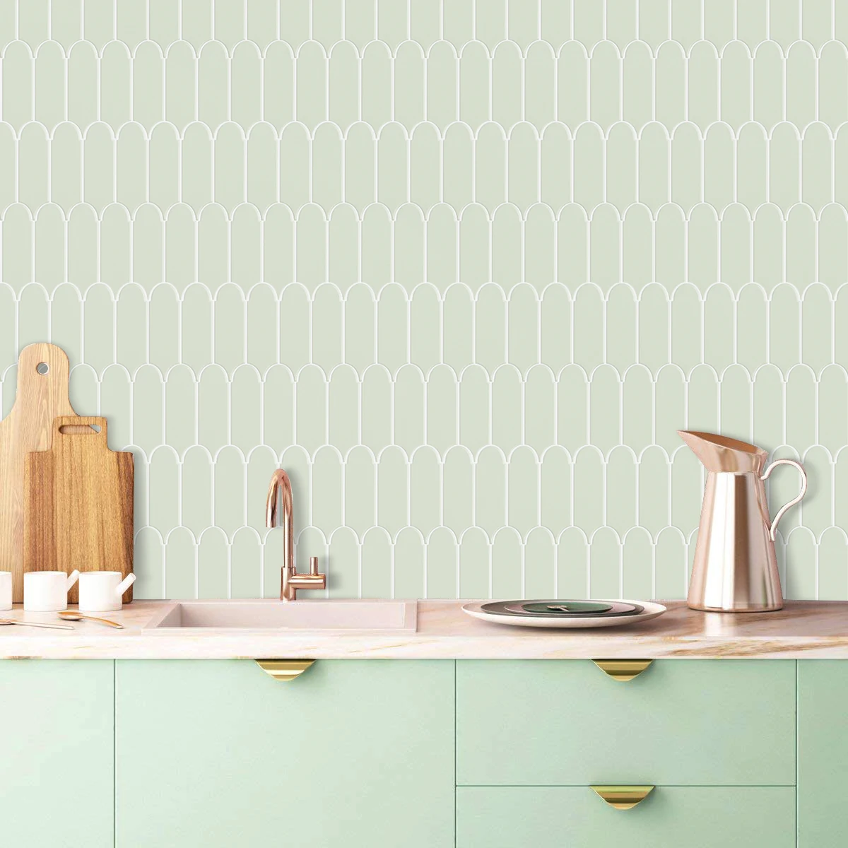 3D Mosaic Heat Resistant Self-Adhesive Wallpaper - Perfect for Backsplash,  Bathroom, and Kitchen | Patterned paint rollers, Mosaic wallpaper, Self  adhesive wallpaper