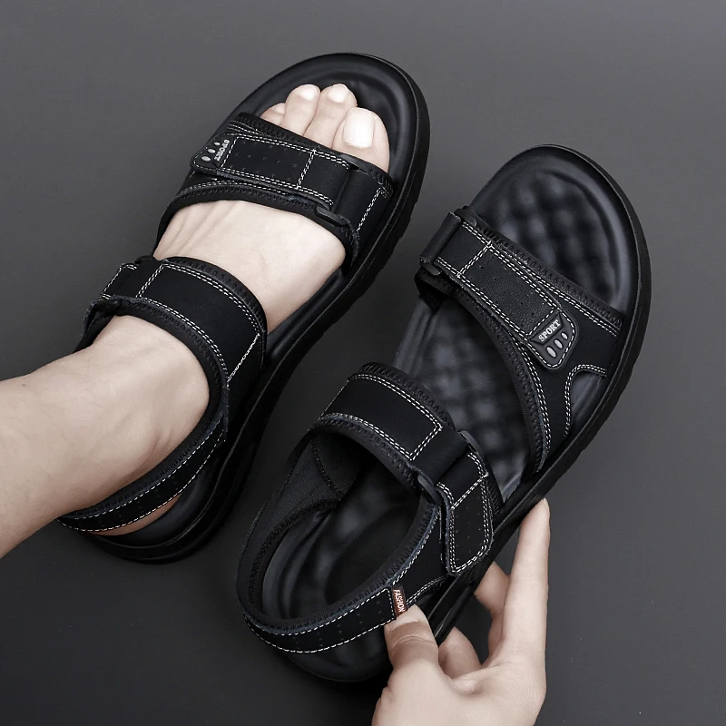 Fashion trend men's sandals air cushion casual sports outdoor beach shoes soft and comfortable breathable men's sandals