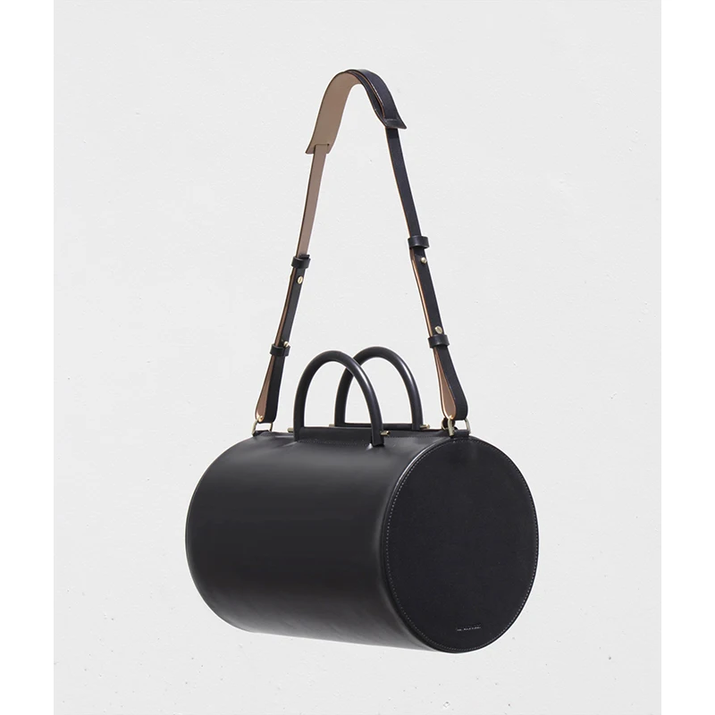 

Niche Cowhide Bag for Women's Genuine Leather Single Shoulder Diagonal Crossbody Portable Fashion Vintage Cylindrical Bag 2023