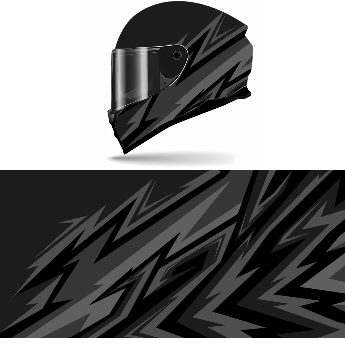 Pegatina De Fénix Pre-espaciada Color Plata - Adhesivo Para Casco, Coche, Moto O Caravana, Varios Tamaños