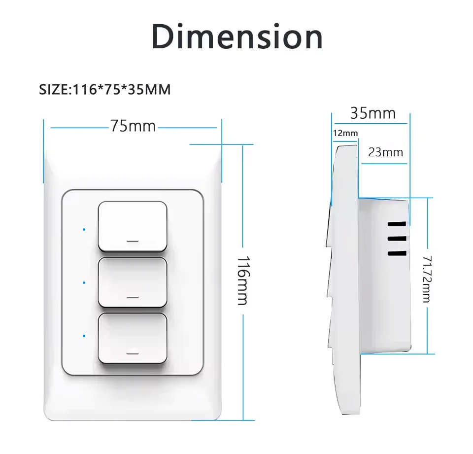 Smart Wall Switch VBU Tuya Zigbee 3.0 Wall Push Button Physical Switches Wireless Voice Remote Control Google Home Alexa