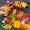 Baby Pretend Play Kitchen Kids Toys Simulation Barbecue Cookware Cooking Food Role Play Educational Gift Toys for Girls Children 3