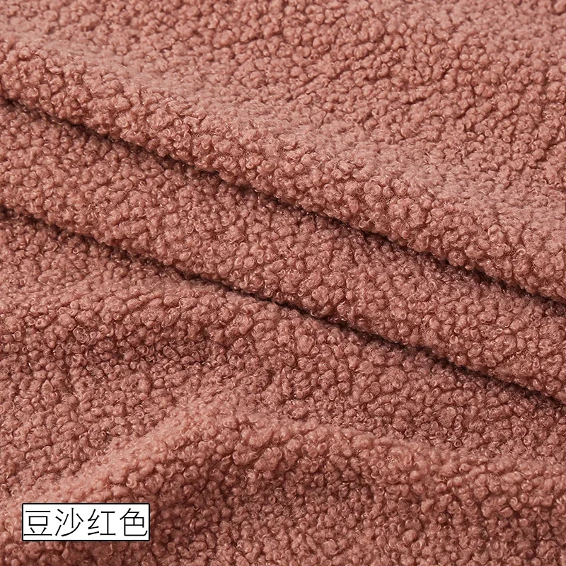 테디 벨벳 원단 작은 입자 양털 루프 벨벳 원단 모조 캐시미어 따뜻한 오버코트 소파 장난감 DIY 의류 재봉 원단