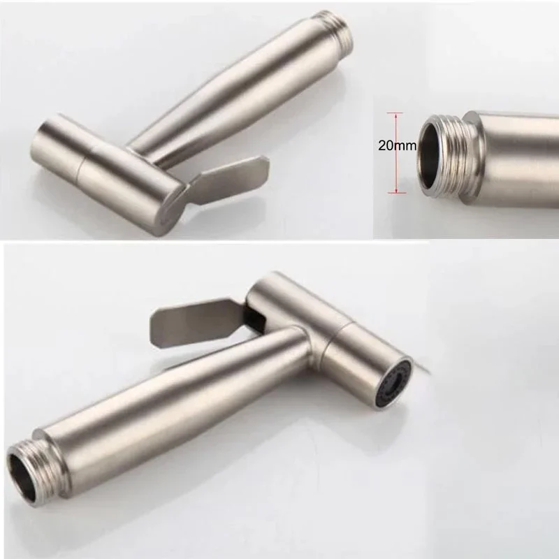 Handheld Toilet Faucet Sprayer Held Stainless Steel Sprayer Gun Hand Bidet Spray Bathroom Self Cleaning Shower Head Hand Faucet