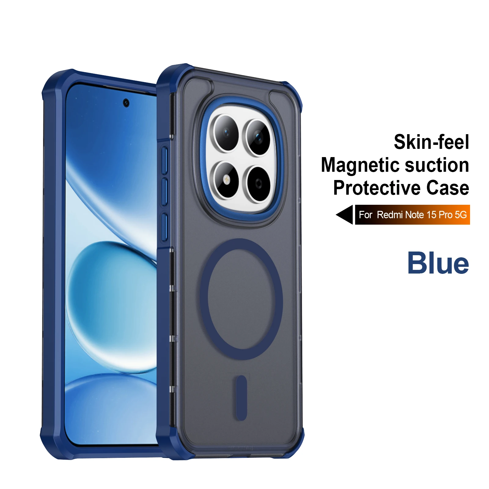 Enhanced Shockproof Matte Magnetic Phone Case with Magsafe Wireless Charging Compatibility