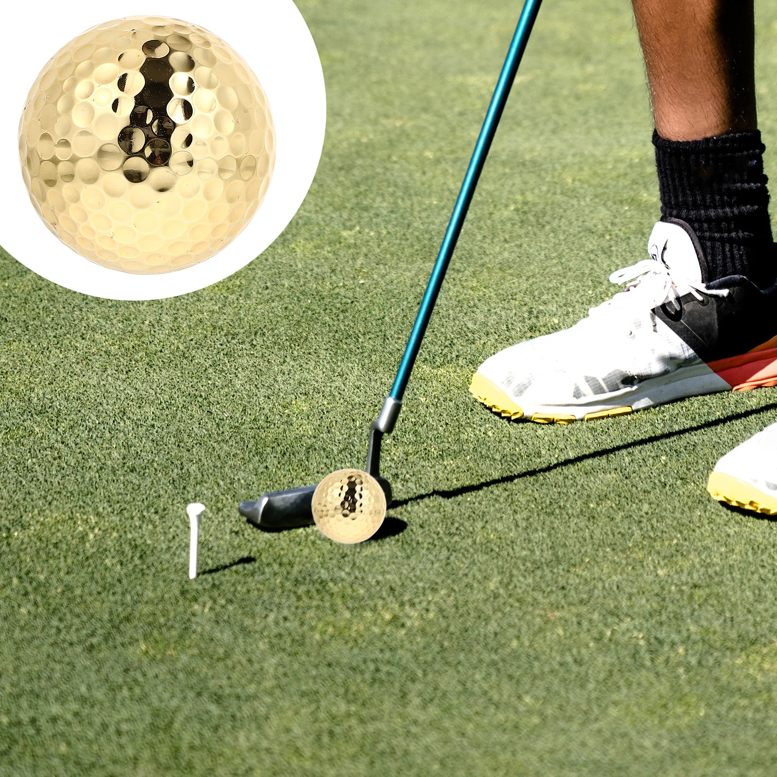 Putting Ball 1pc Double-Layer Golf Practice Balls For Putting Training Bright Color ...