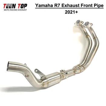 Motorcycle Exhaust Front Pipe For Yamaha R7 YZF R7 YZF-R7 Exhaust 2021 Steel Modified Moto Bike Connect Link Pipe Tube