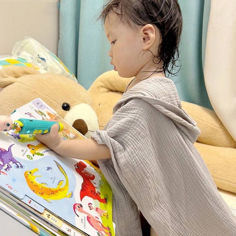 베이비 후드 샤워 타올 목욕 타올 강력한 흡수성 속건성 부드러운 목욕 가운 담요 판쵸 통기성 코튼 케이프 Y55B
