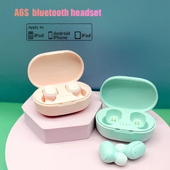 Auricolare Bluetooth wireless originale A6S TWS 5.0 Auricolare Bluetooth Sport Inear Auricolari con microfono per Xiaomi Iphone Lenovo 1