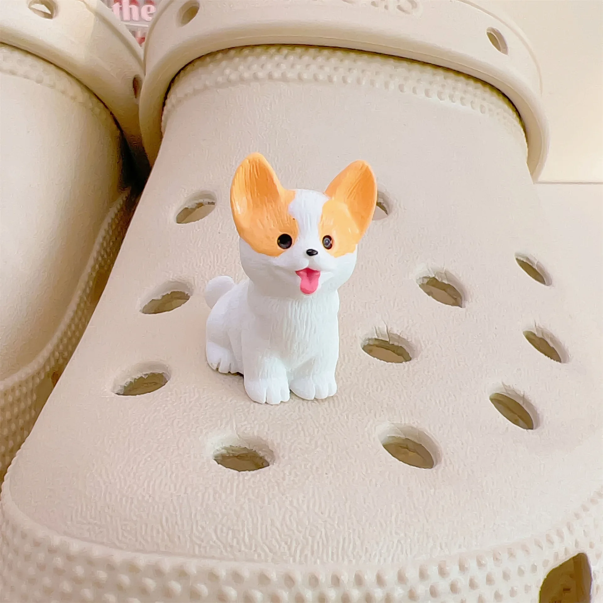 Cute 3D Dog Shoe Charms for Crocs Accessories Pin Decoration