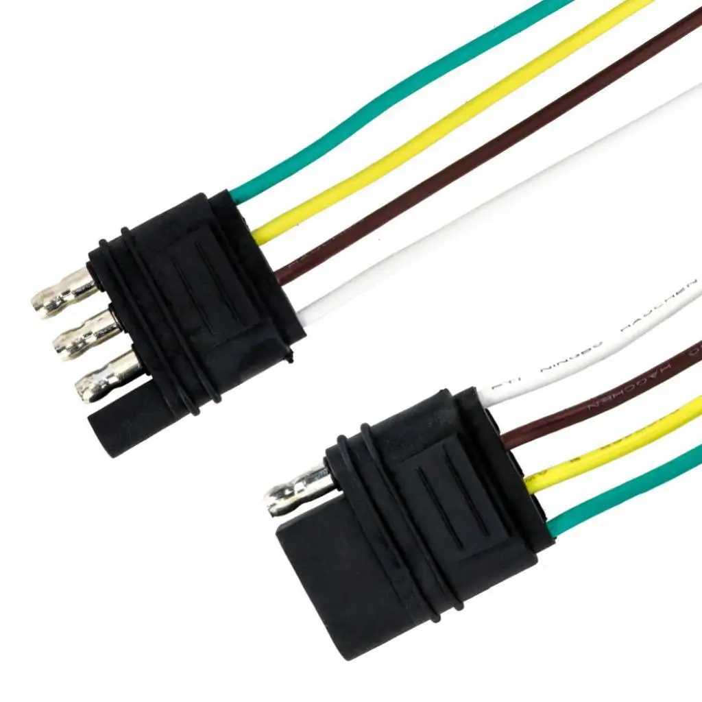 Trailer Wiring Fire Wire Extension Cable 4 Pin Flat 24" Wire Connector trailer spring wire