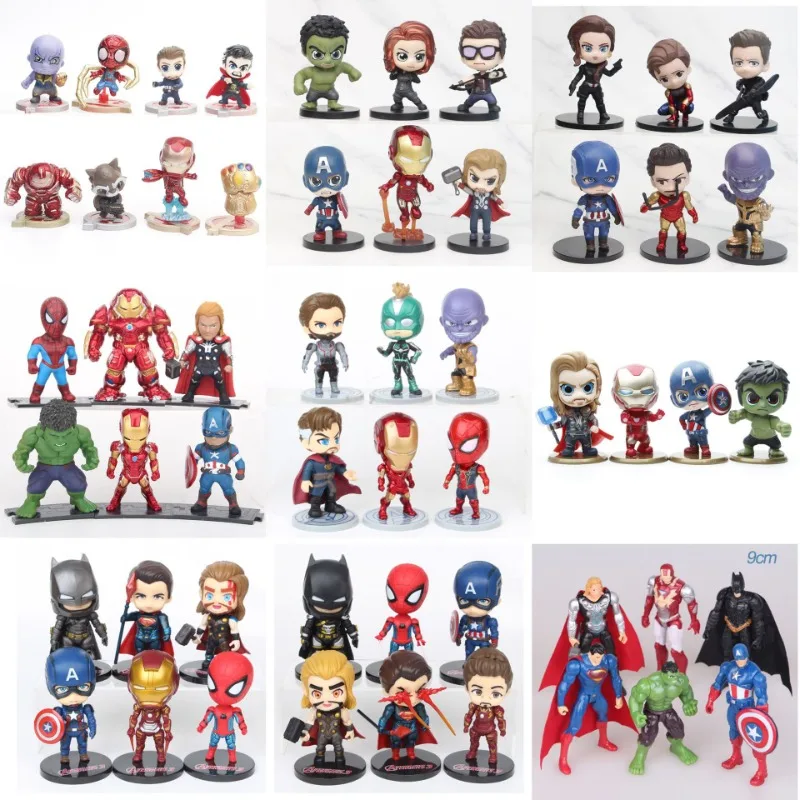 Avengers Iron Spider Captain America Superhero Pvc Statue Action Figurine Desk Display Da Collezione Modello Anime Giocattoli Figure Regalo